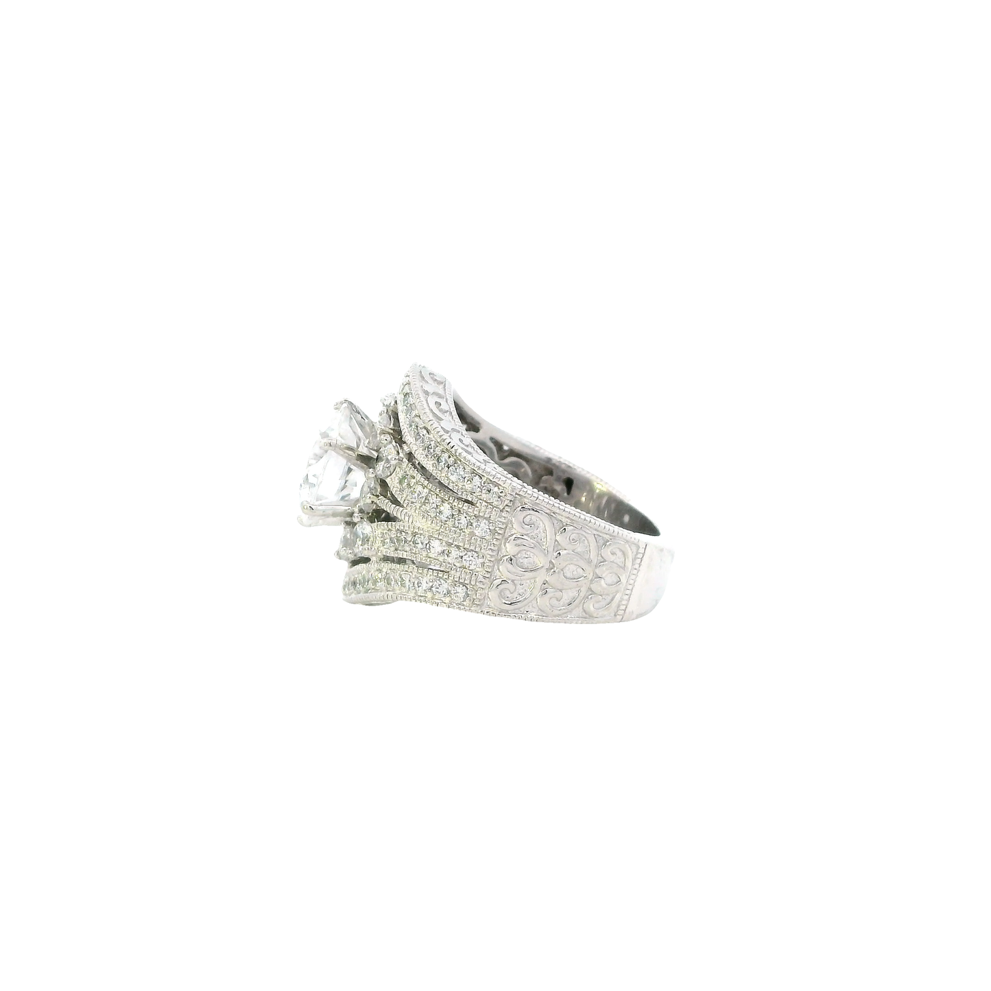 Vana K Sterling Silver Cubic Zirconia Women's Ring
