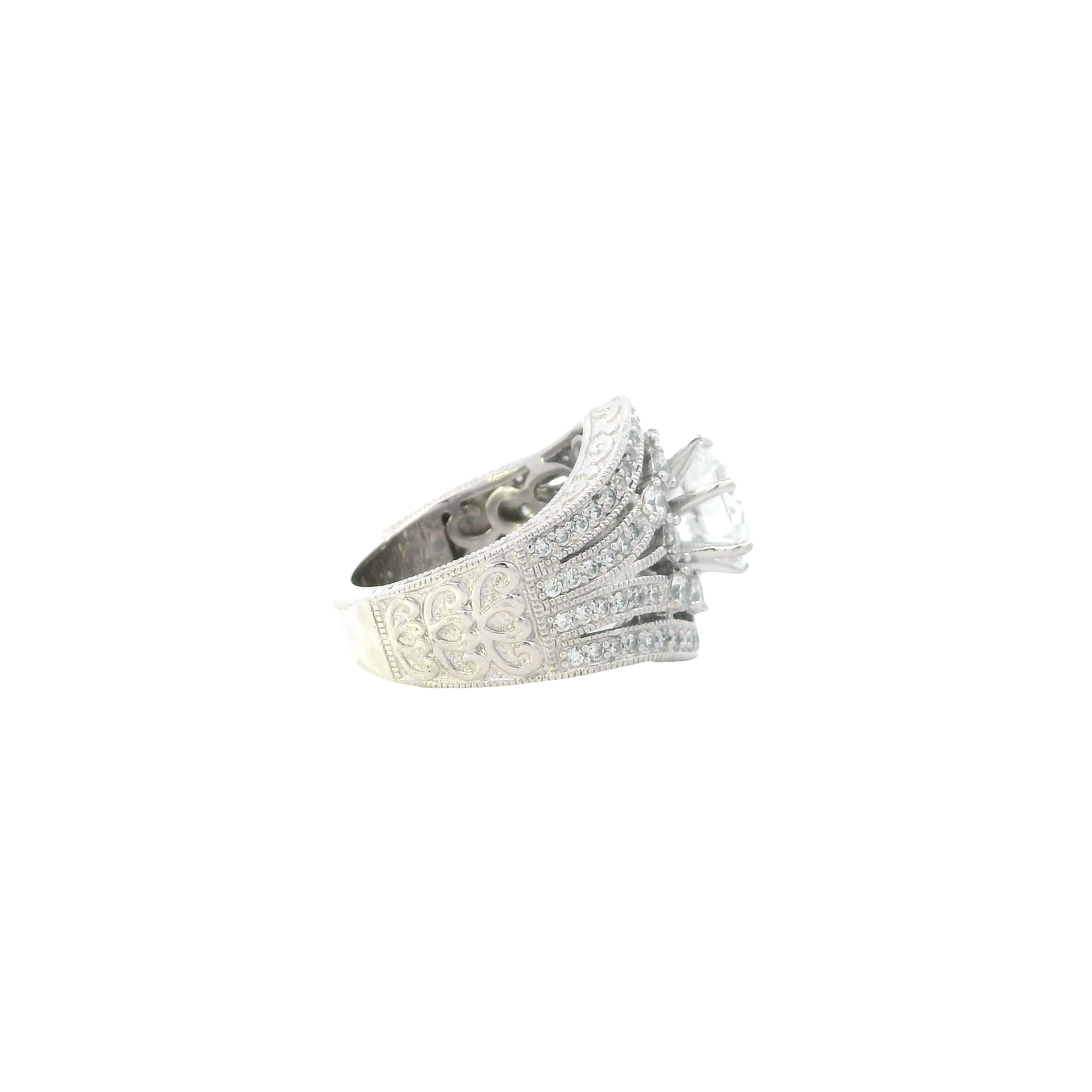 Vana K Sterling Silver Cubic Zirconia Women's Ring