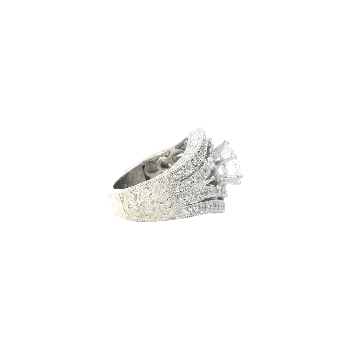 Vana K Sterling Silver Cubic Zirconia Women's Ring