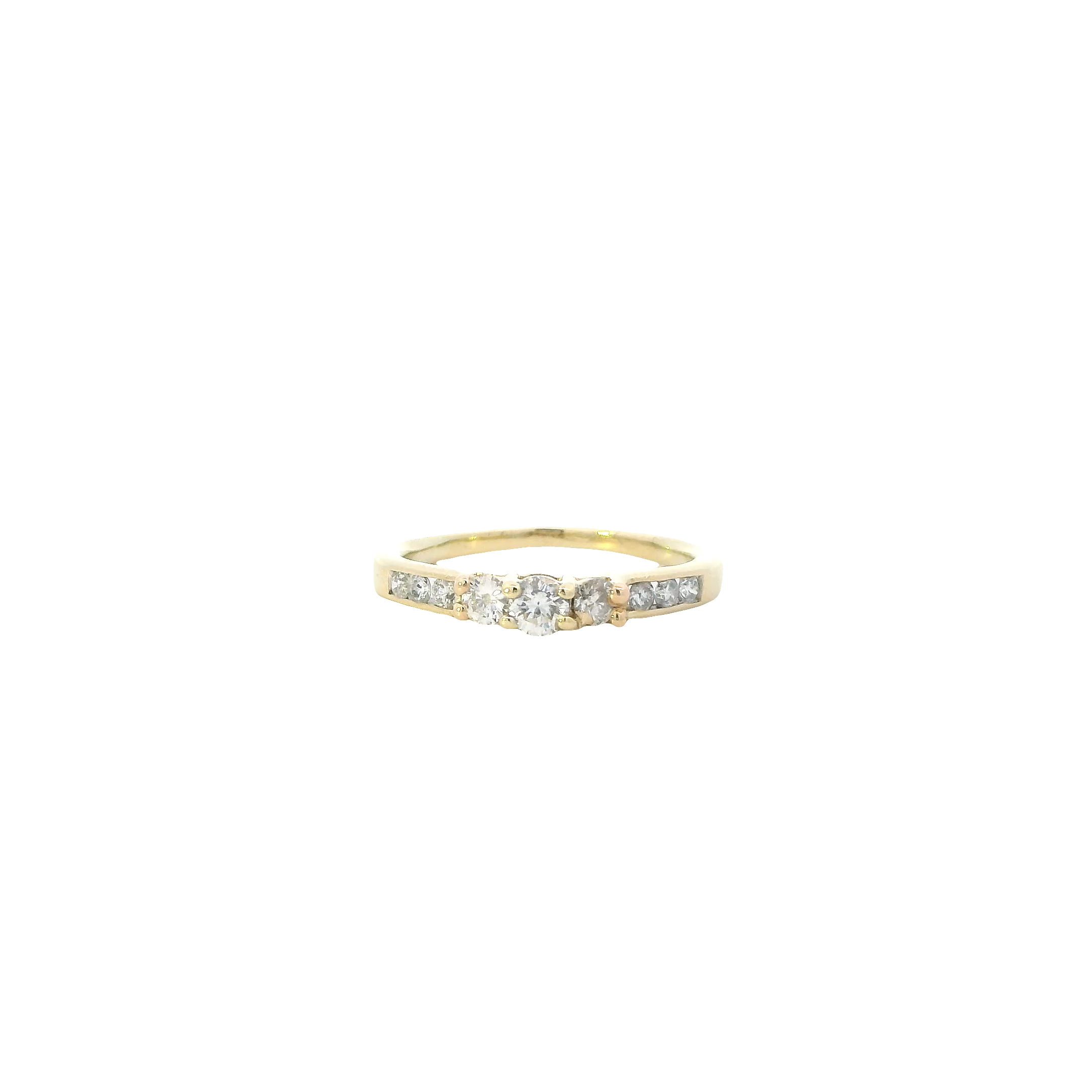 10K Yellow Gold Diamond Women's Ring- 0.44ct