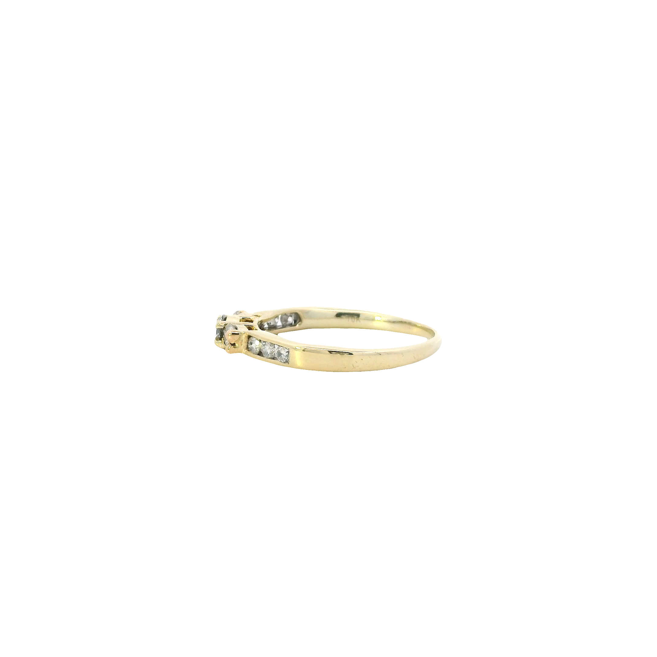 10K Yellow Gold Diamond Women's Ring- 0.44ct