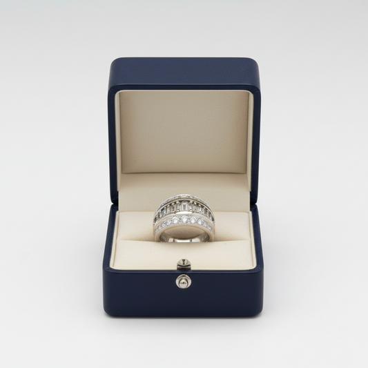 14K White Gold Diamond Women's Ring - 0.80ct
