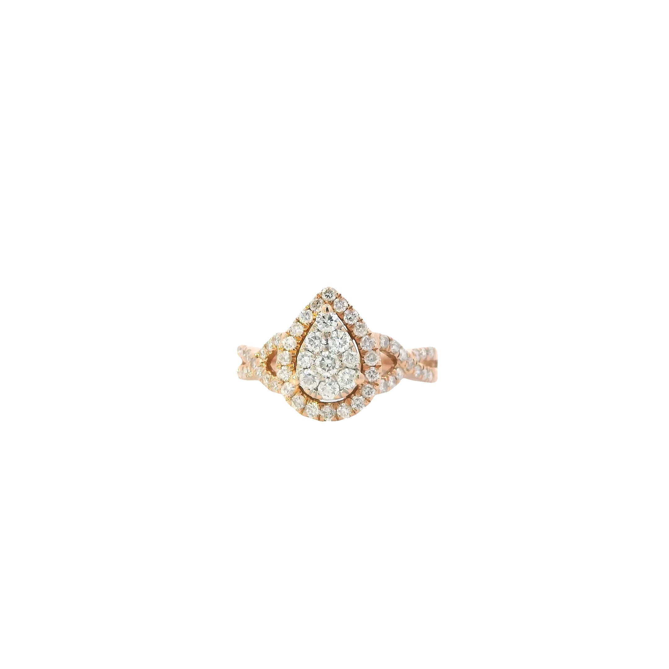 14K Rose Gold Diamond Women's Ring - 0.67ct