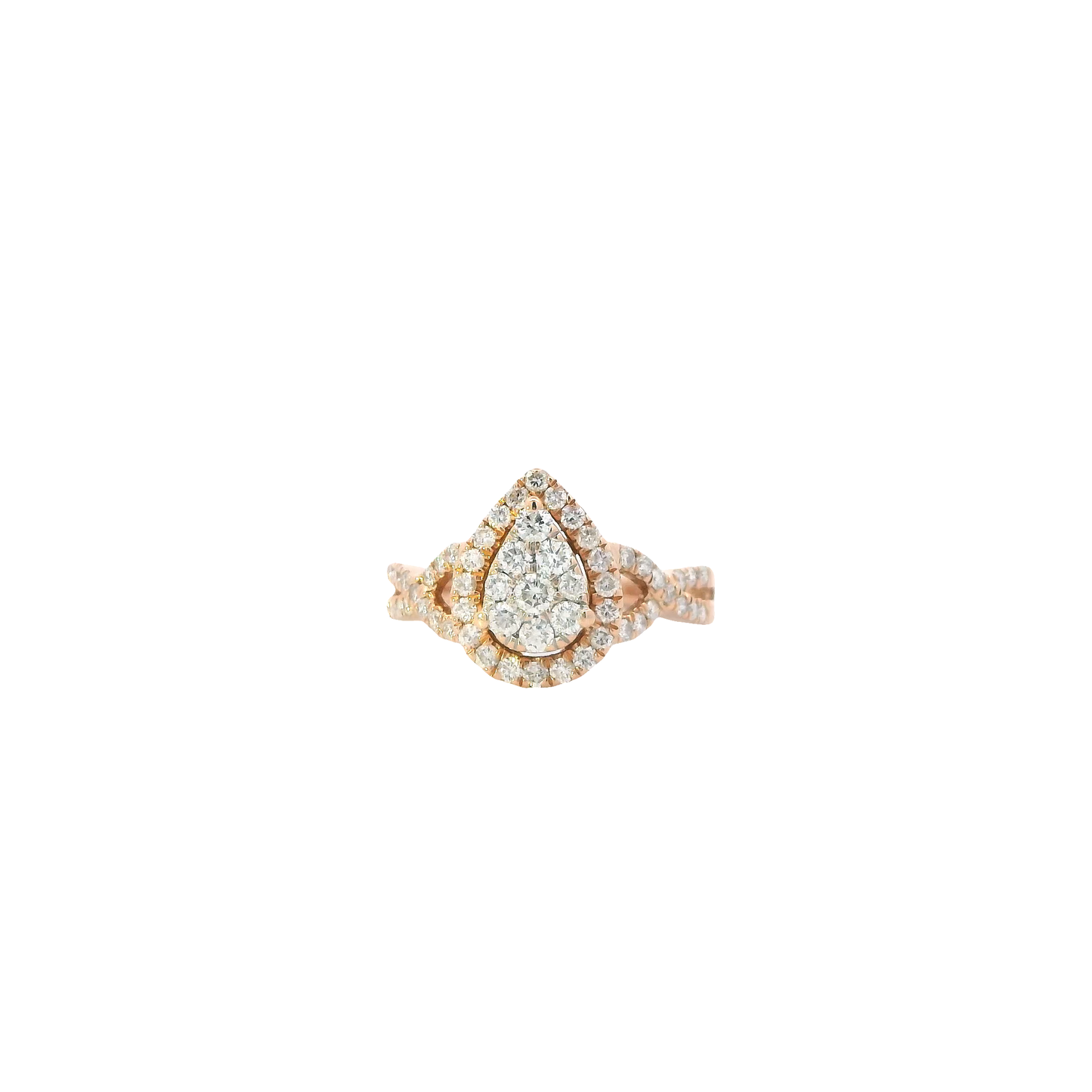 14K Rose Gold Diamond Women's Ring - 0.67ct