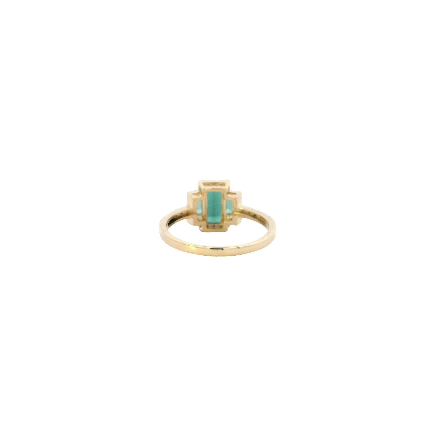 14K Yellow Gold Green Tourmaline Women's Ring