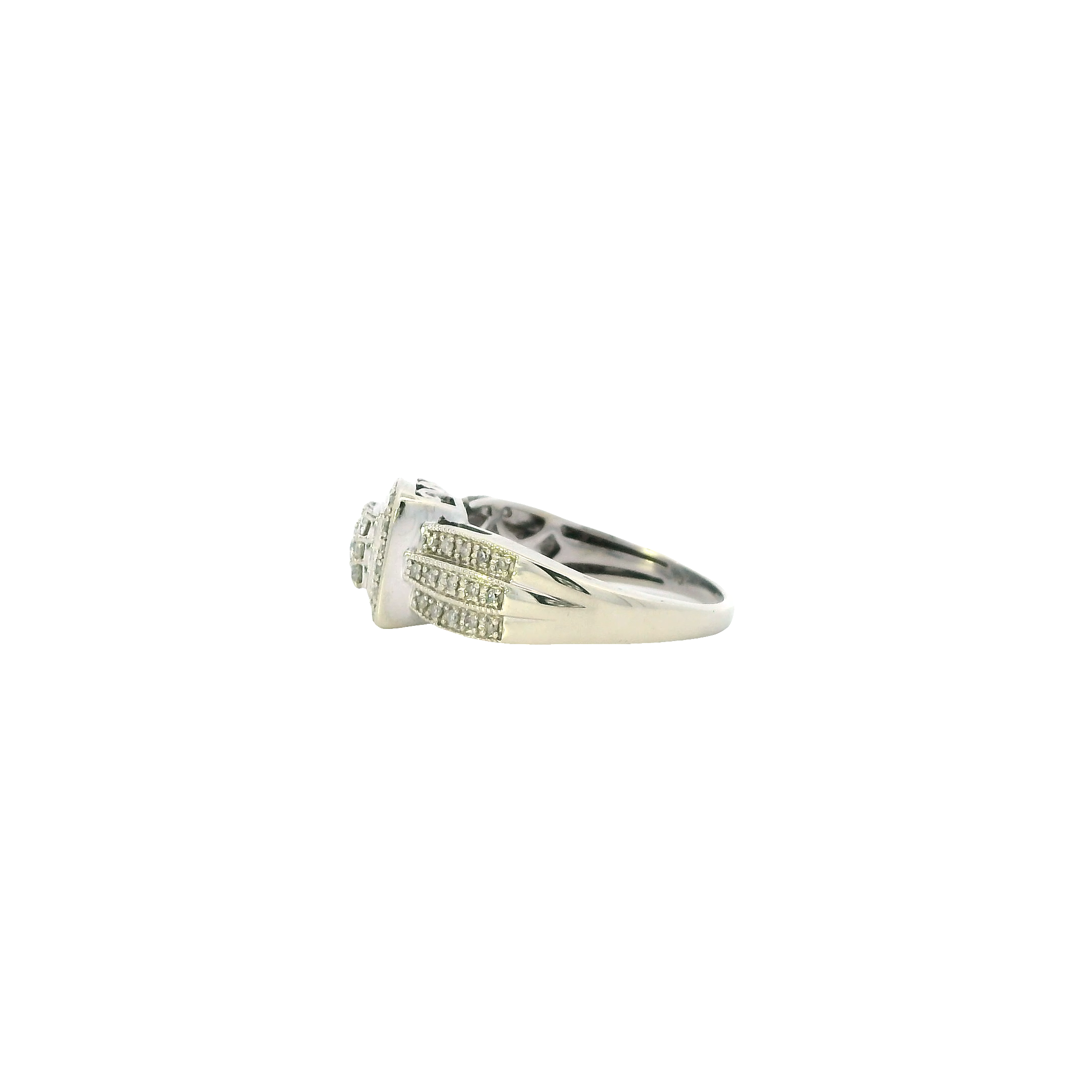 10K White Gold Diamond Women's Ring - 0.21ct