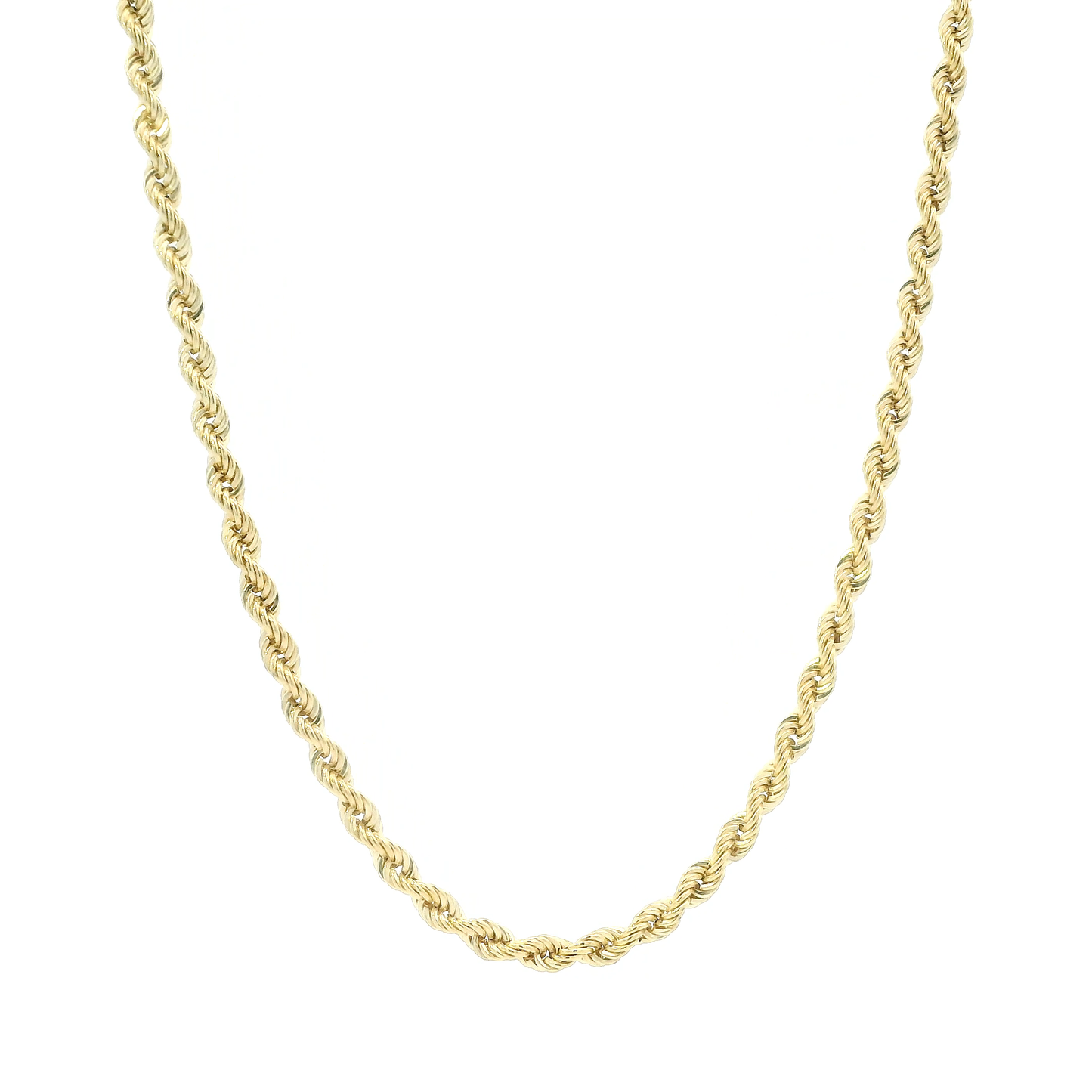 10K Yellow Gold 20" Hollow Rope Chain