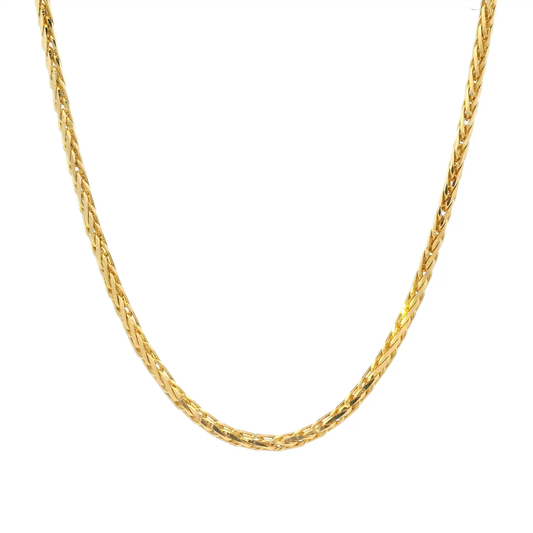 22K Yellow Gold 18" Wheat Chain