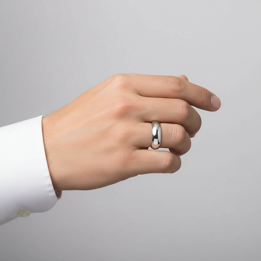 Platinum Men's Comfort Band Ring