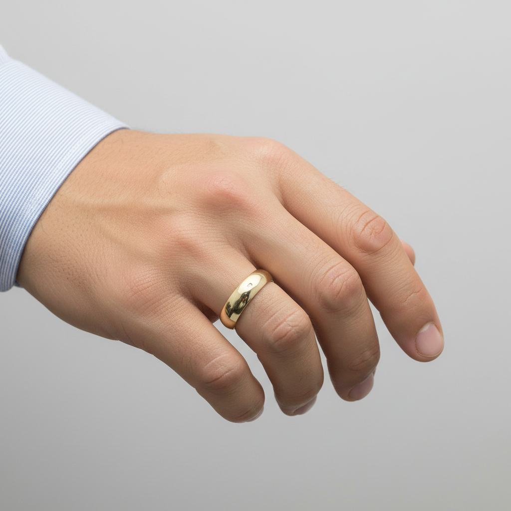 Benchmark 14K Yellow Gold Comfort Band