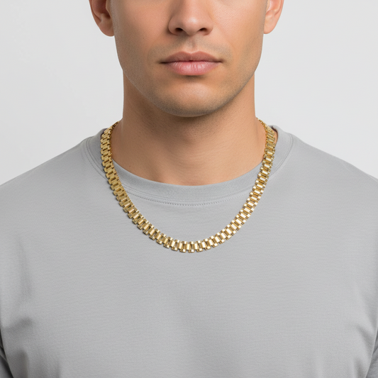 10K Yellow Gold 24" Hollow Rolex Chain