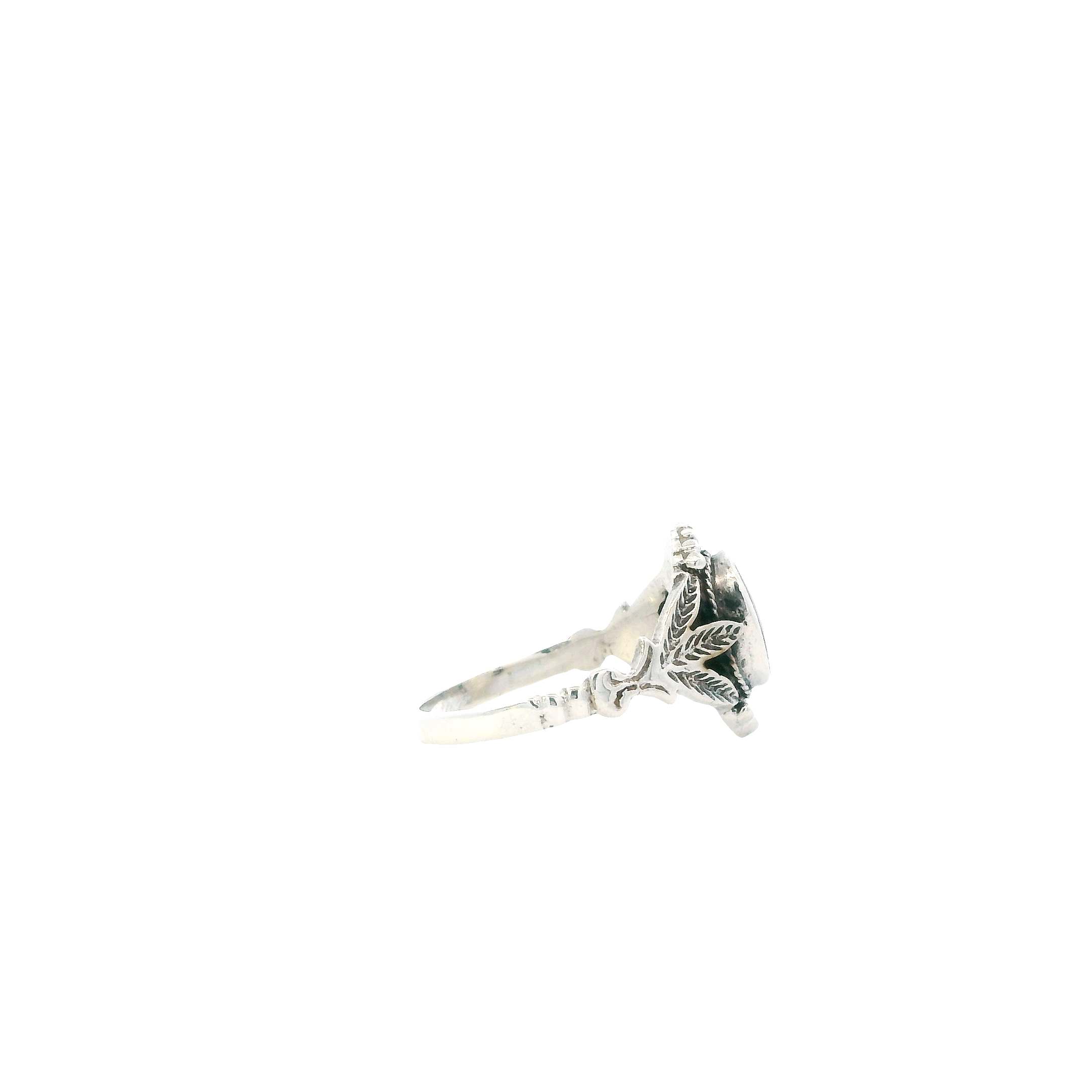 Norwegian Design Sterling Silver Black Onyx Ring