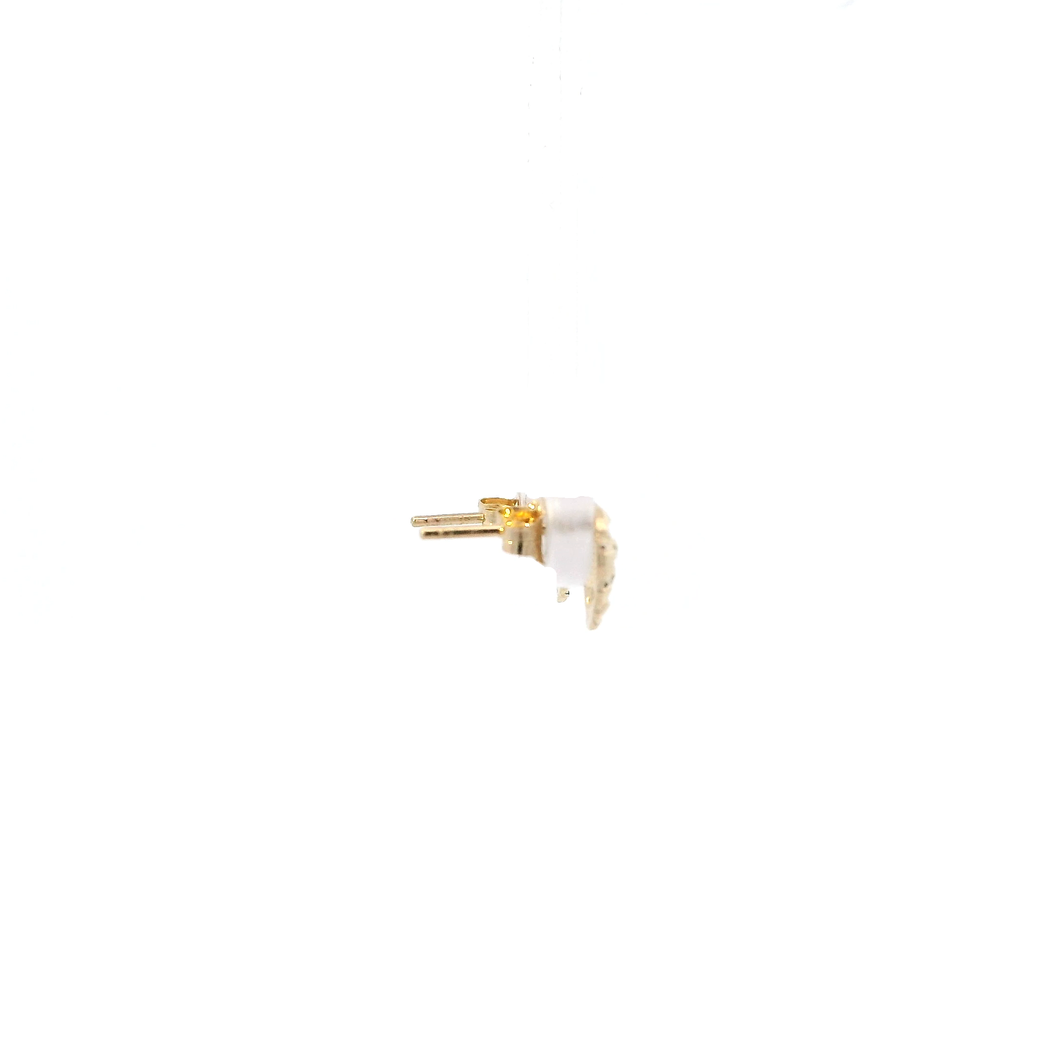 10K Yellow Gold Nugget Heart Earrings