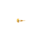 21K Yellow Gold Round Matte Striped Stud Earrings