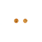 21K Yellow Gold Round Matte Striped Stud Earrings