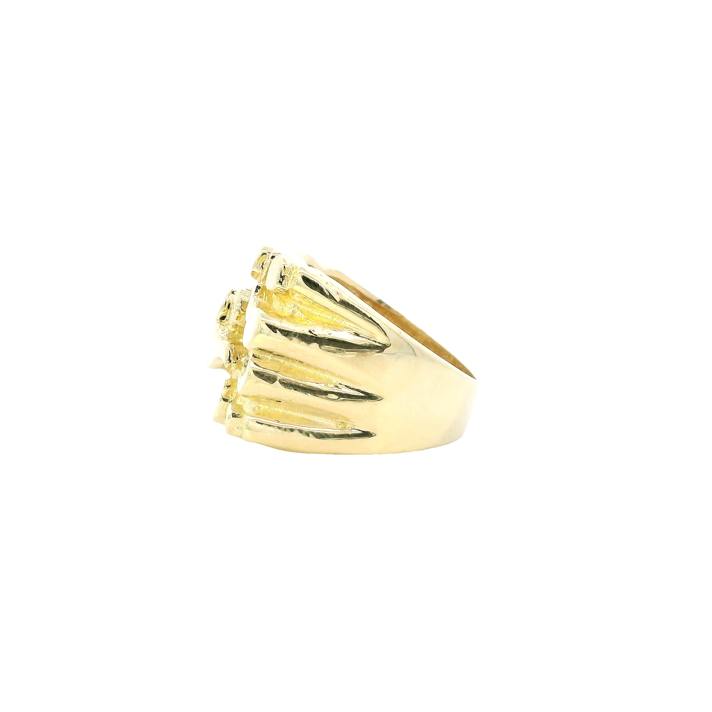 10K Yellow Gold Nugget Men's Ring