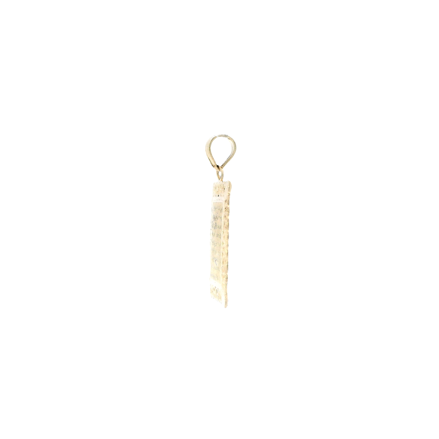 14K Yellow Gold Rectangle Letter "J" Filigree Pendant