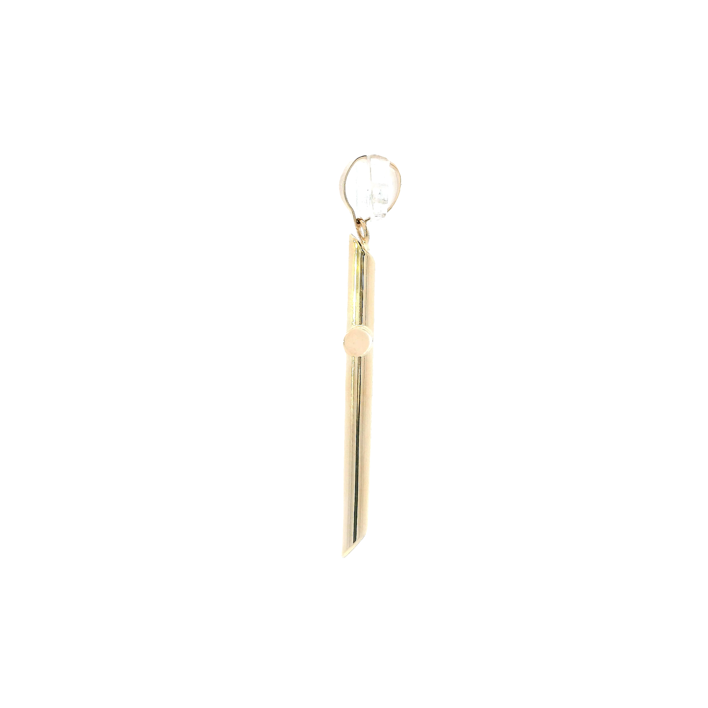 14K Yellow Gold Tube Cross Pendant