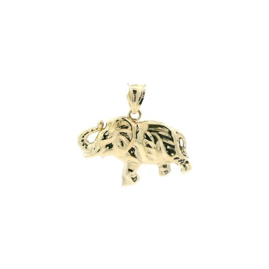 10K Yellow Gold Elephant Pendant