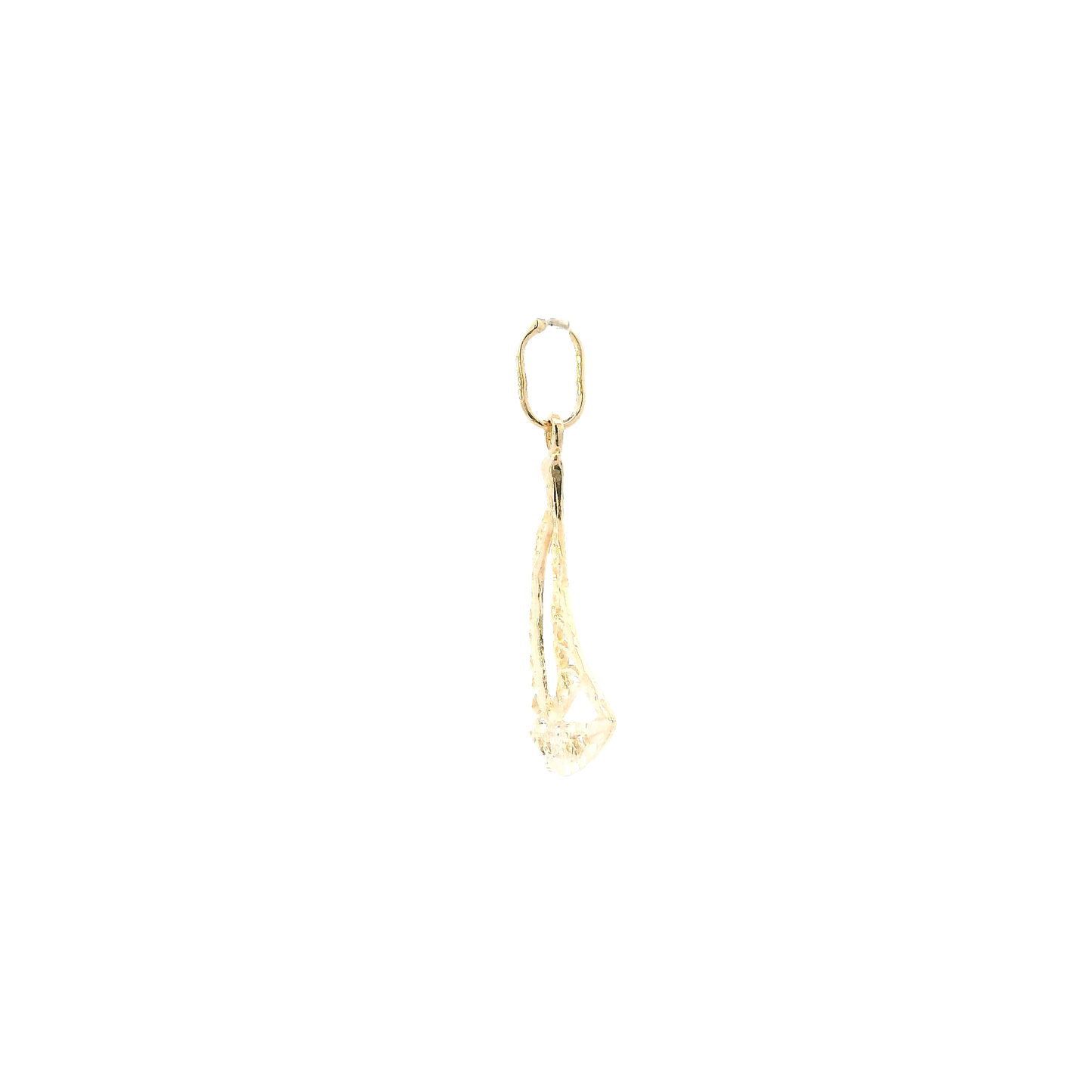 14K Yellow Gold Filigree Sailboat Pendant