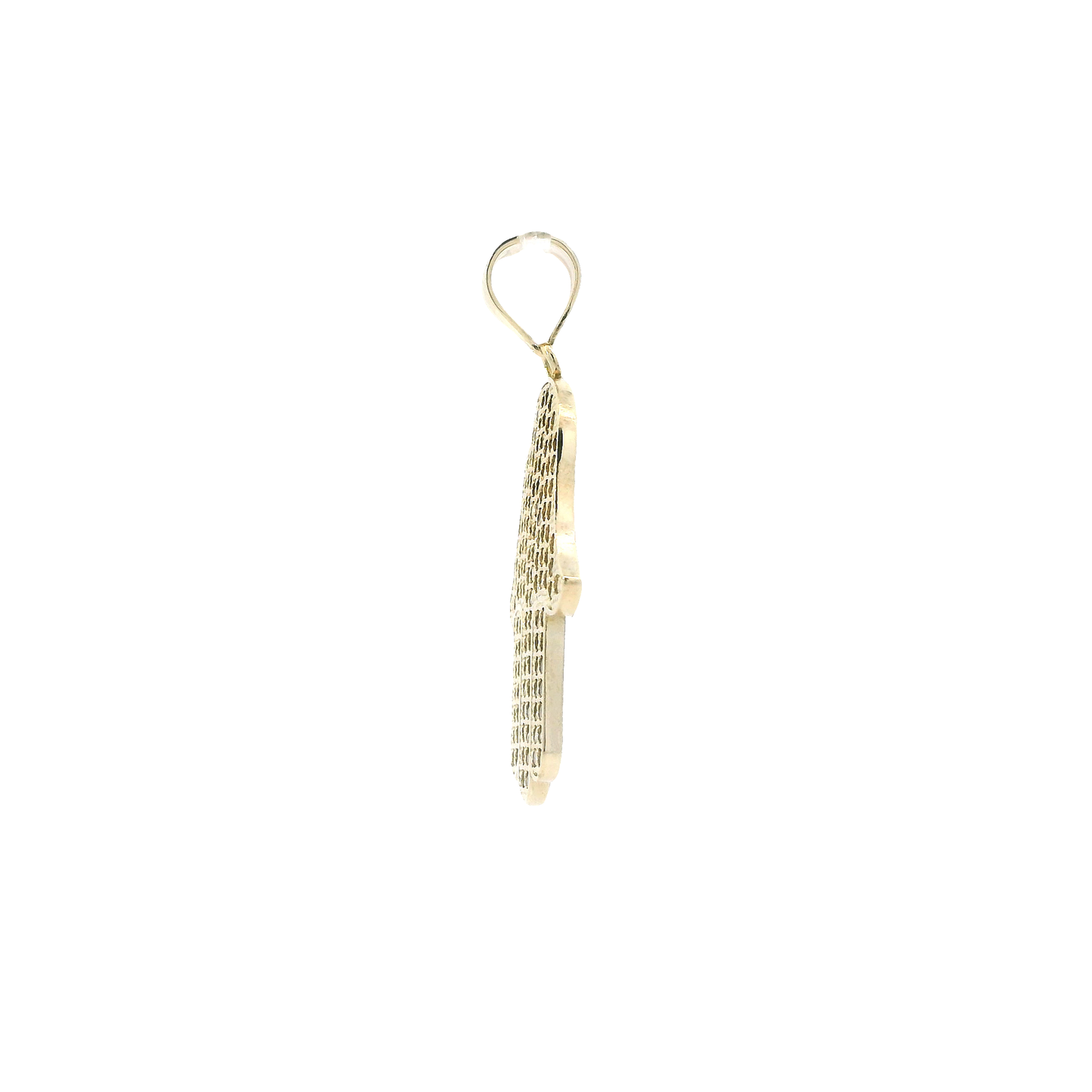 10K Yellow Gold Pave Hamsa Hand Pendant
