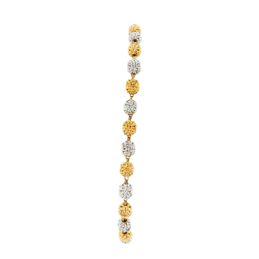 22K White & Yellow Gold Beaded Bracelet