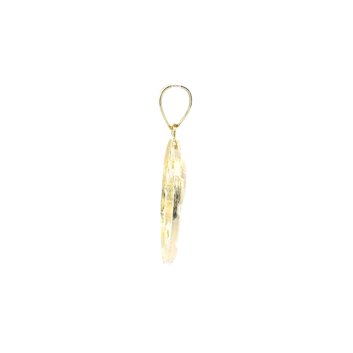 10K Yellow Gold Round Nugget Pendants