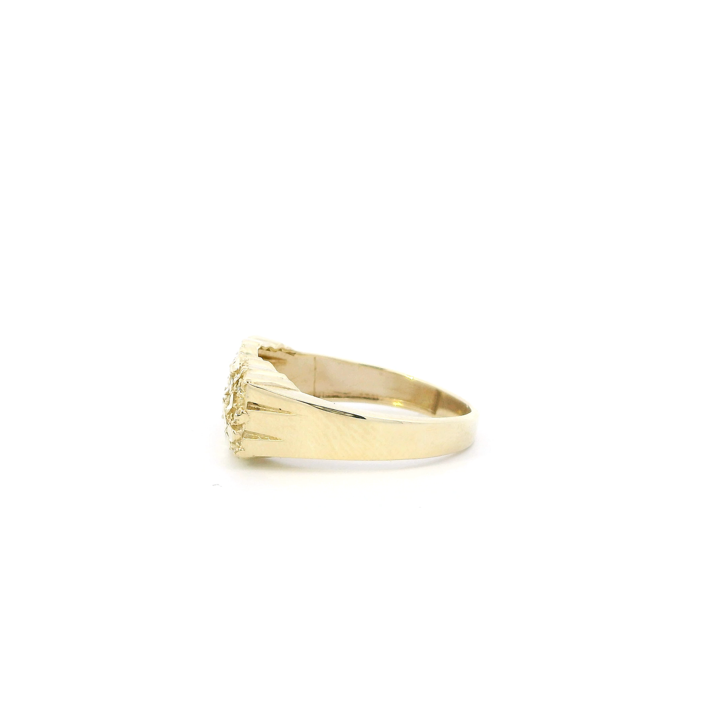 10K Yellow Gold Nugget Men's Ring