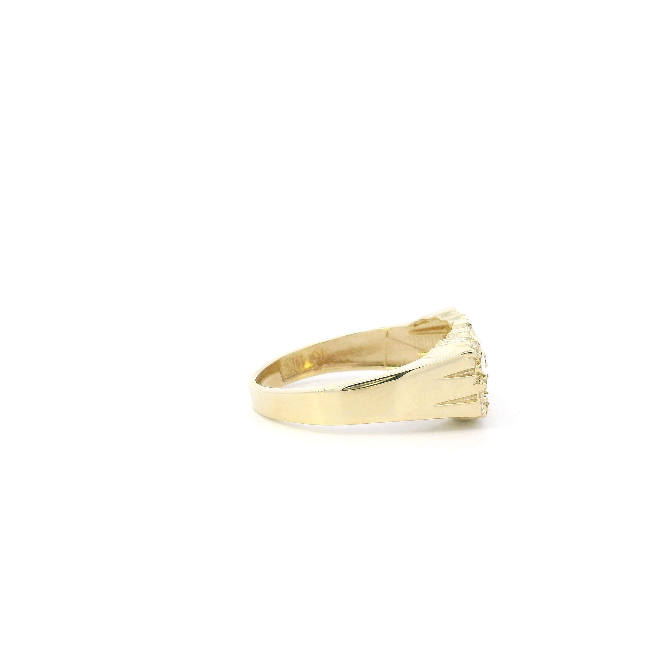 10K Yellow Gold Nugget Men's Ring