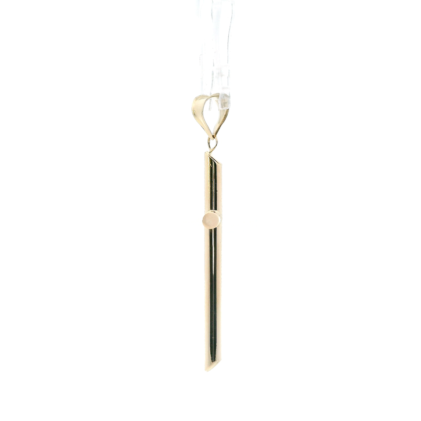 14K Yellow Gold Tube Cross Pendant