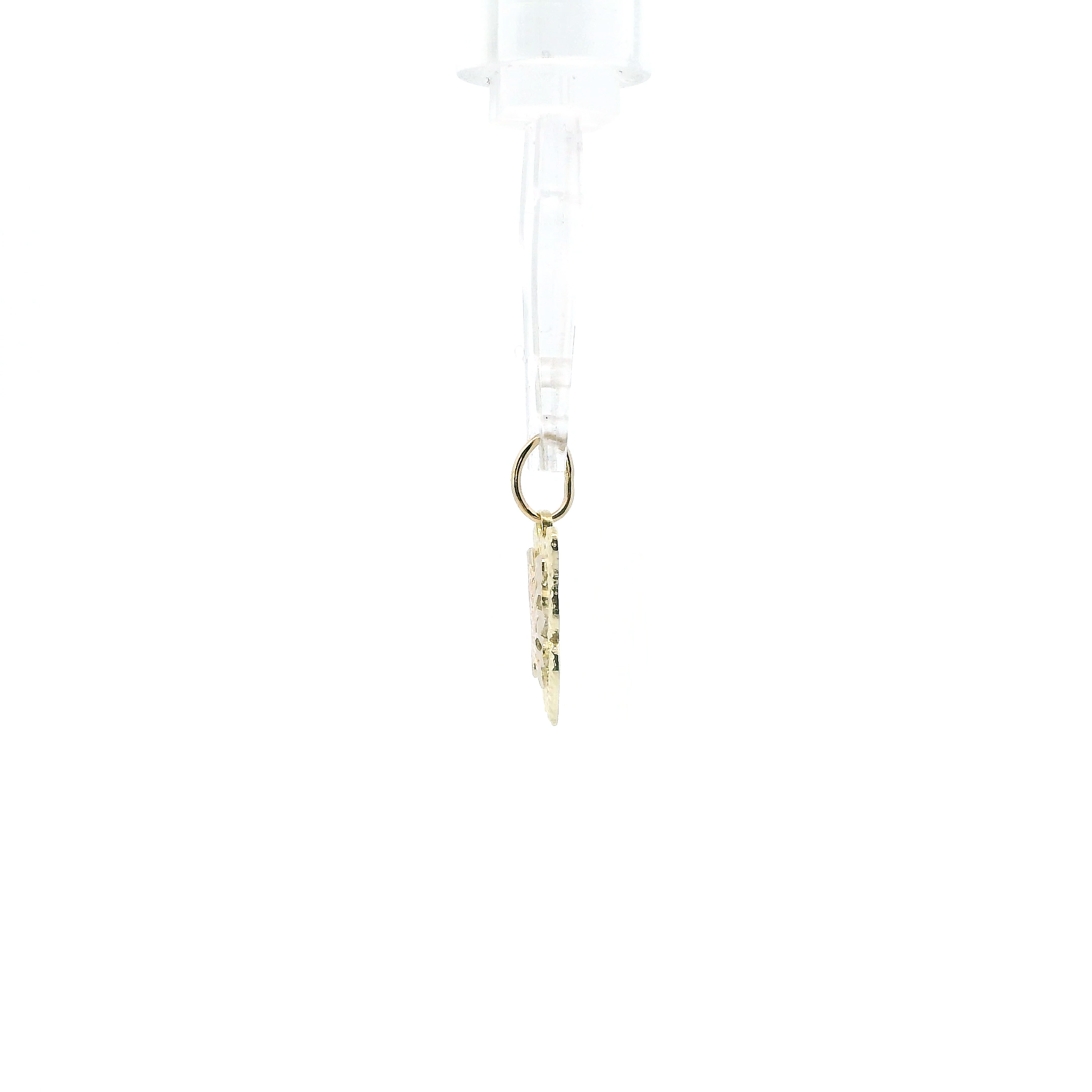 14K Tri Color Gold Butterfly Pendant