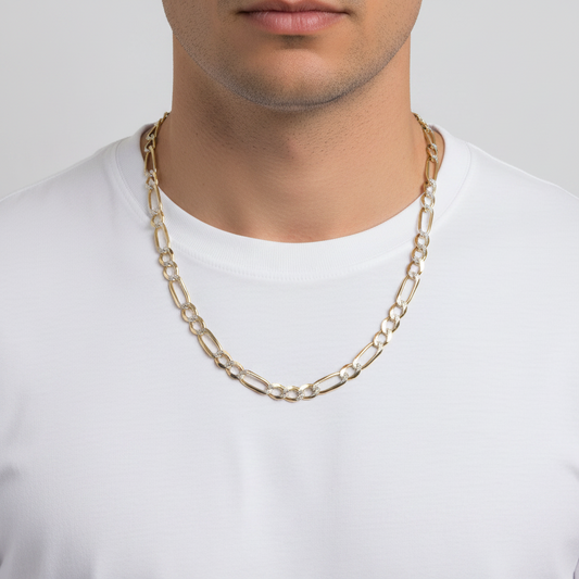 14K Yellow Gold 21" Figaro Chain