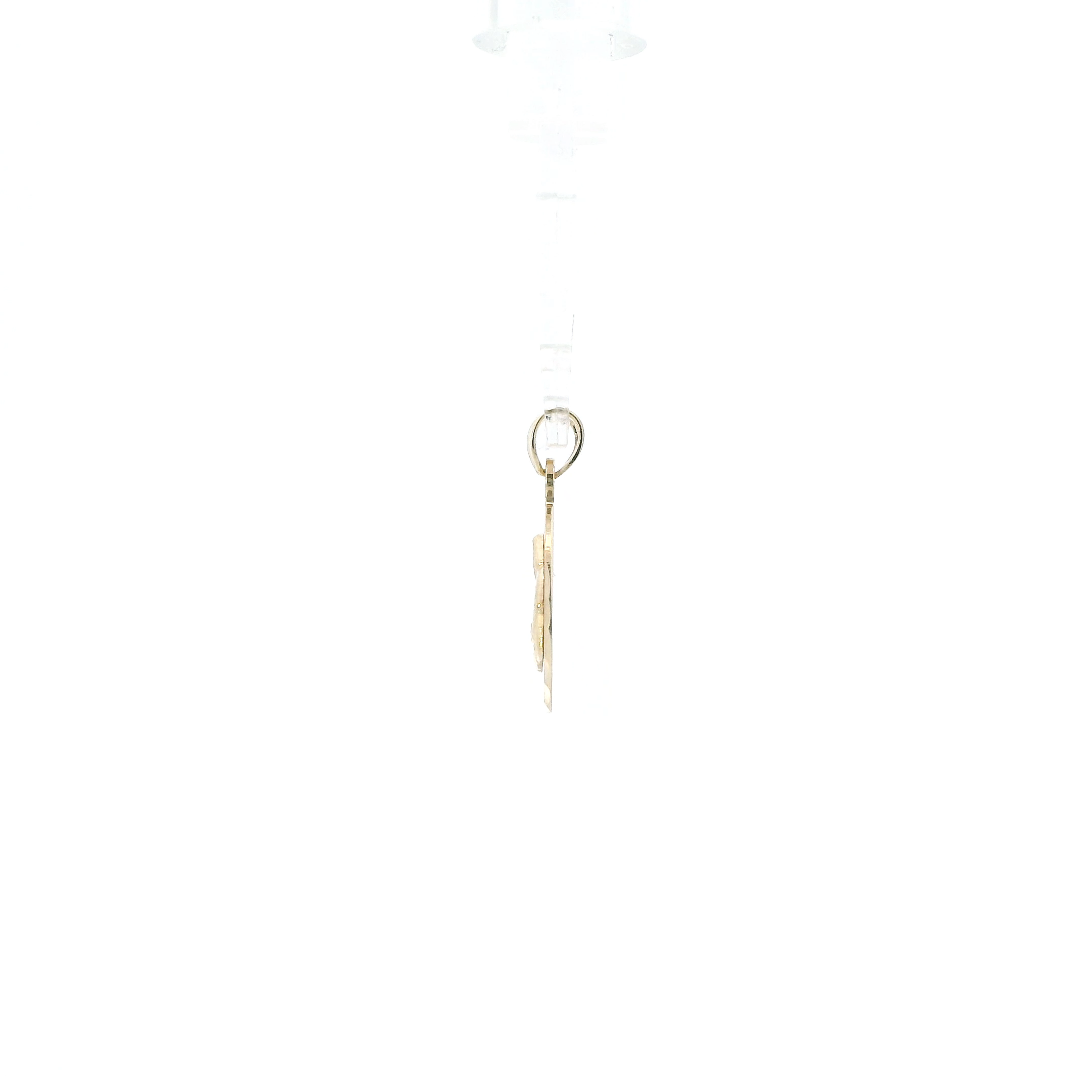 14K Yellow Gold Oval Religious Pendant
