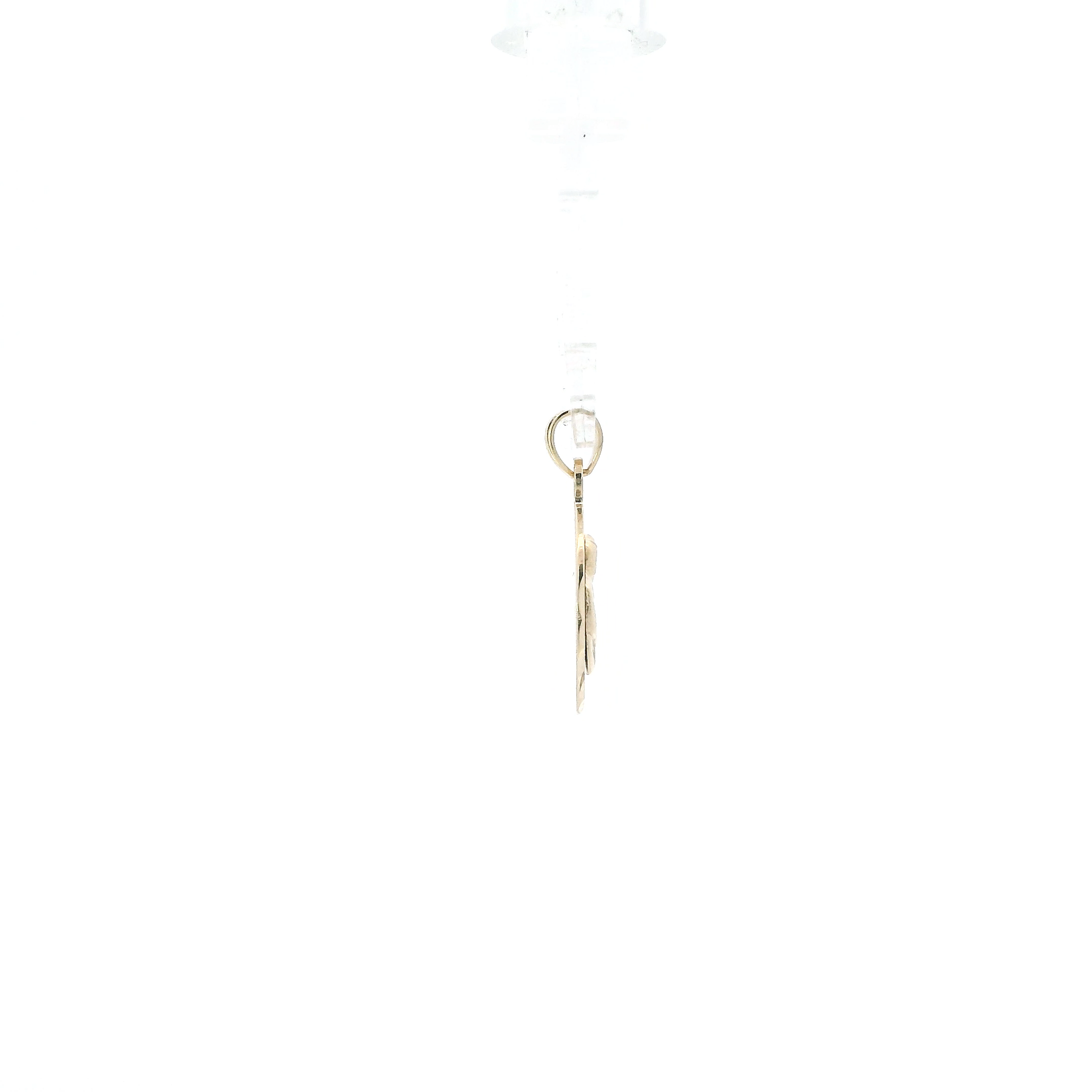 14K Yellow Gold Oval Religious Pendant