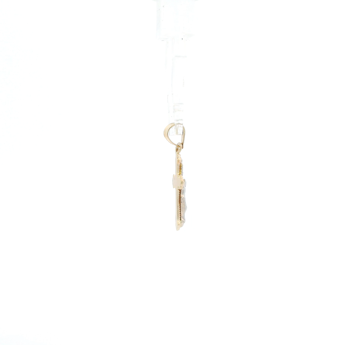 14K Yellow & White Crucifix Pendant
