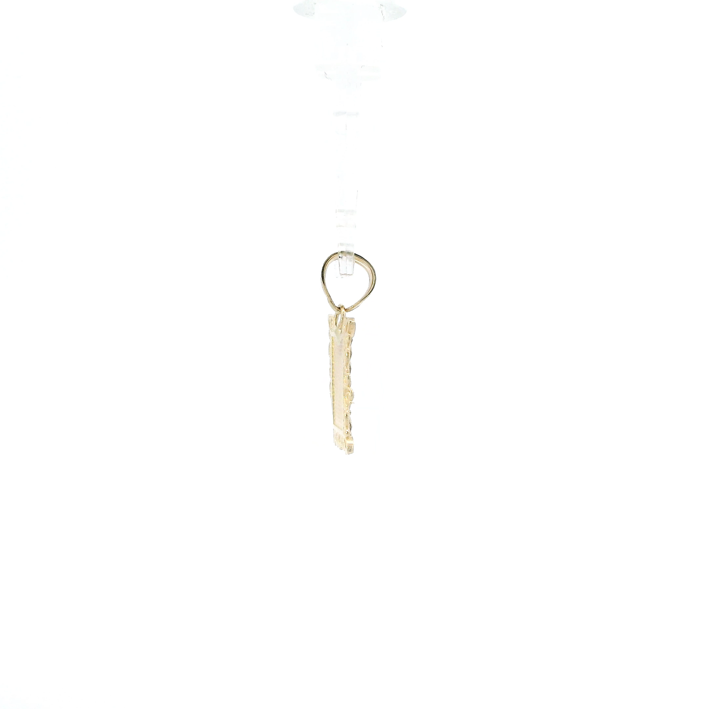 10K Yellow & White Gold Letter "R" Filigree Pendant