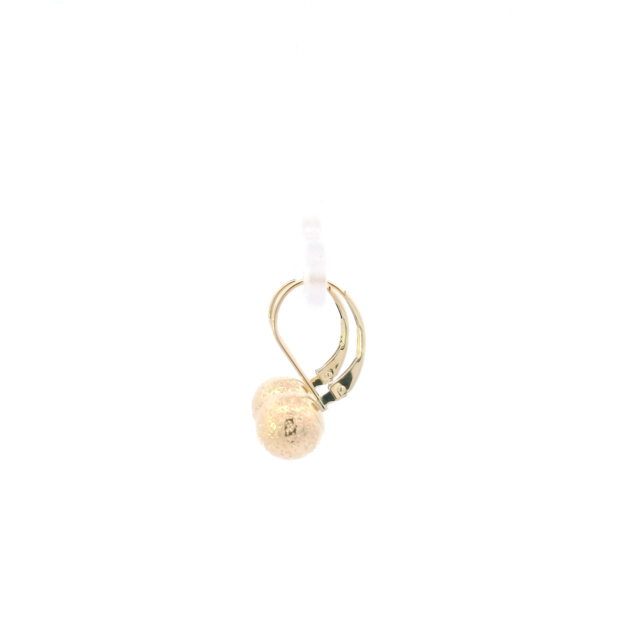 10K Yellow Gold Ball Dangle Earrings