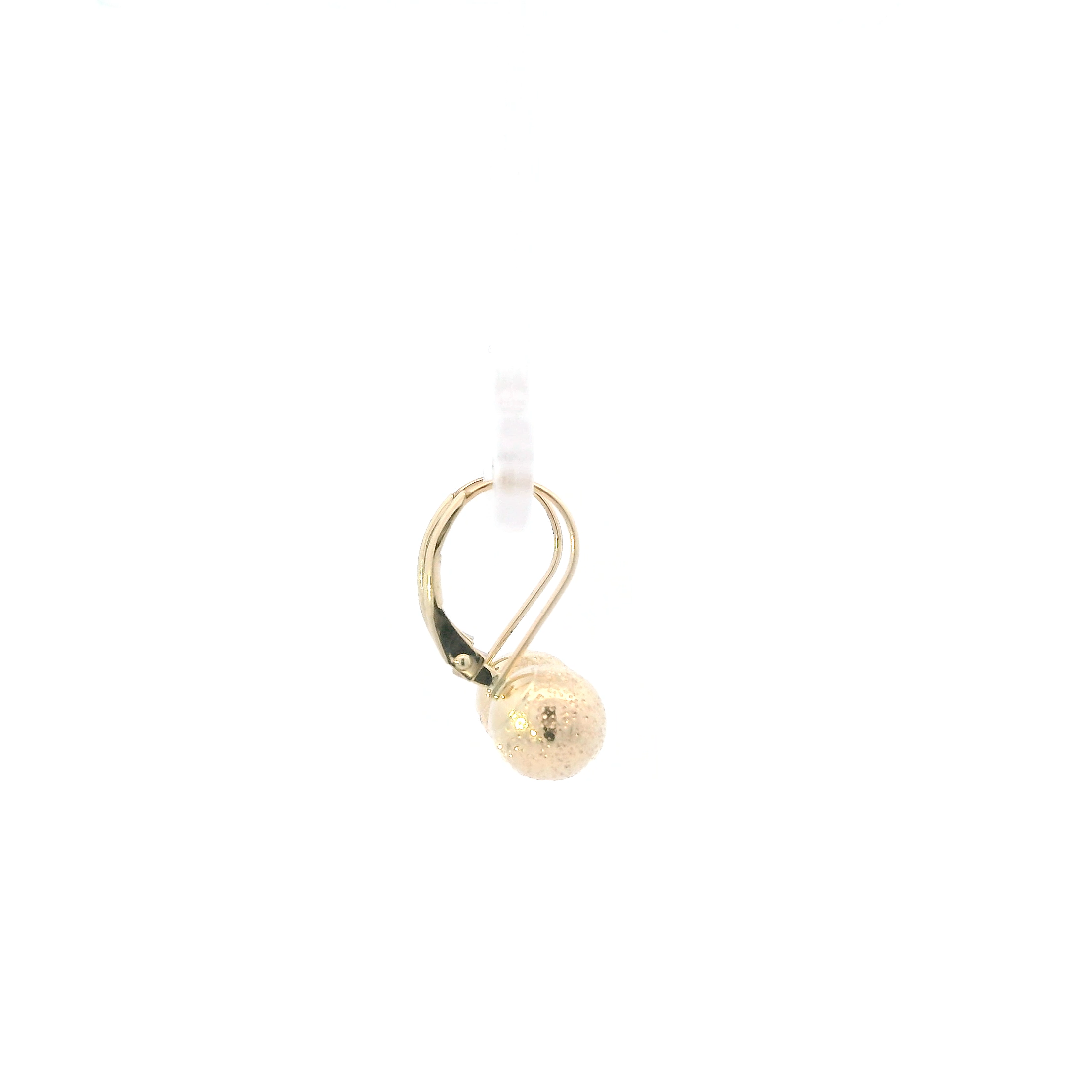 10K Yellow Gold Ball Dangle Earrings
