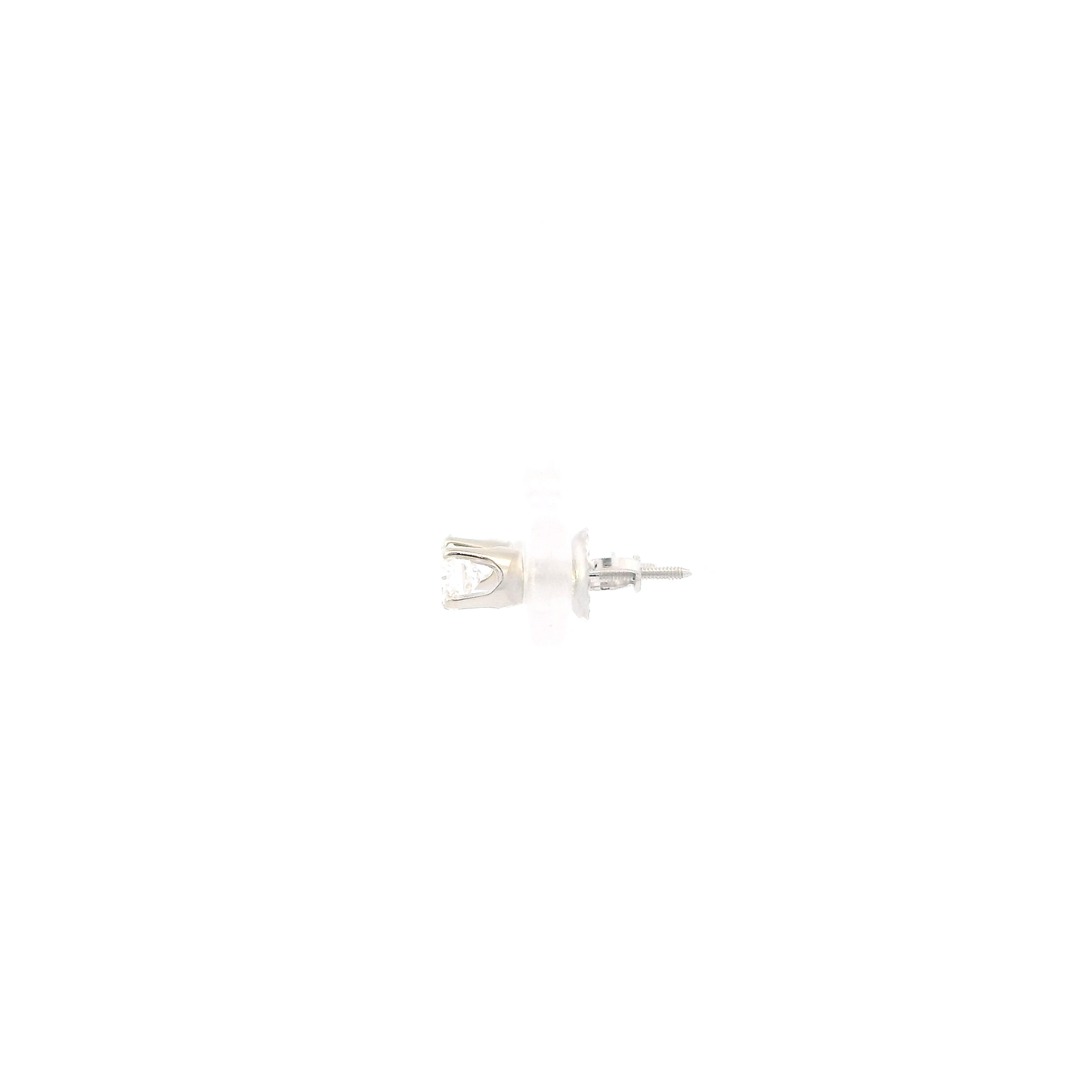 14K Yellow Gold Diamond Solitaire Screw Back Earrings-0.48ct