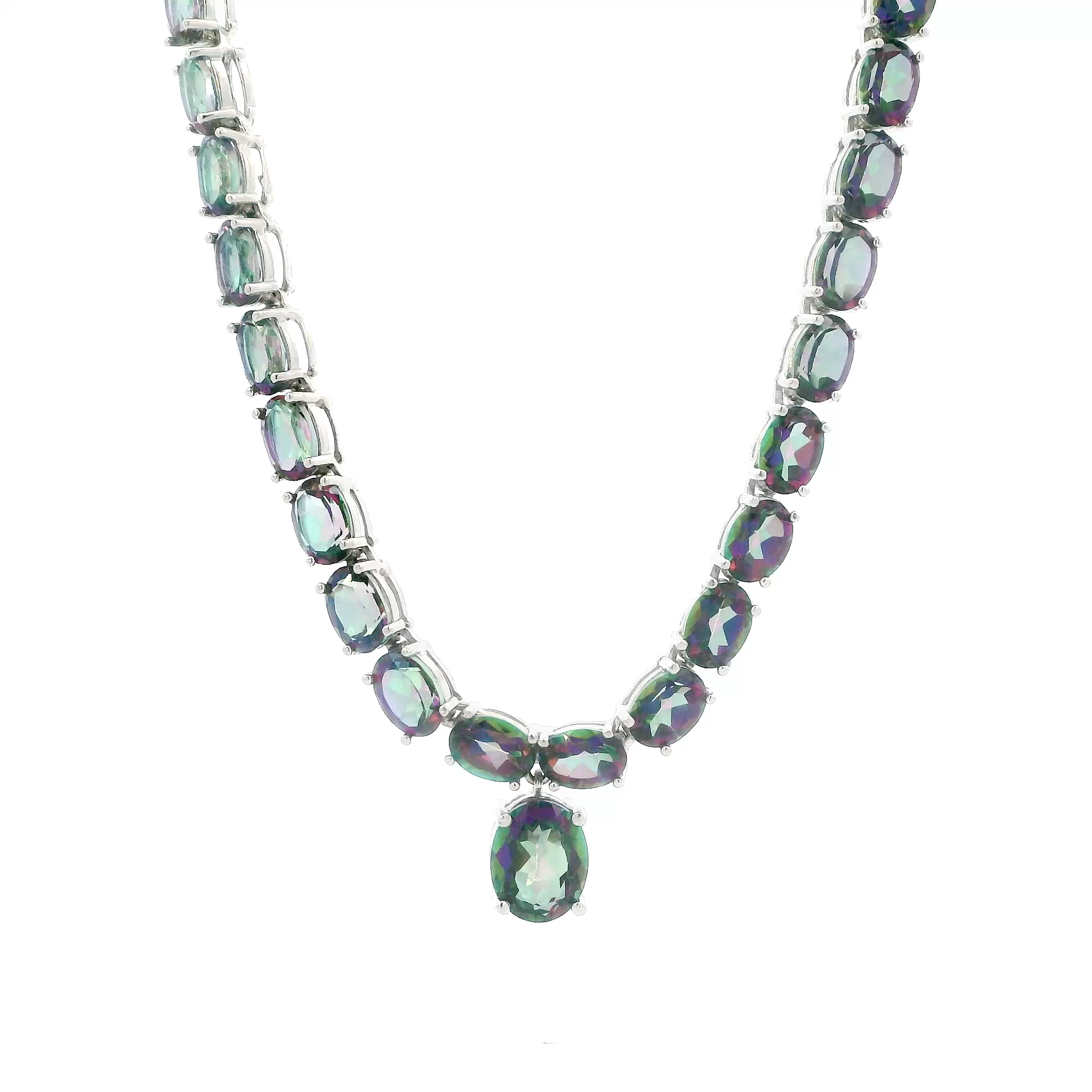 Sterling Silver Mystic Topaz Necklace