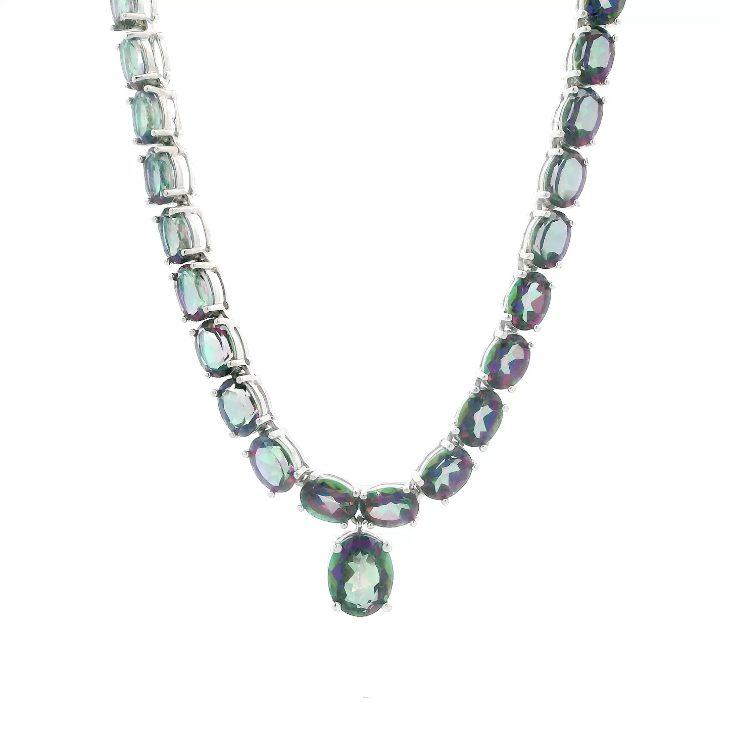 Sterling Silver Mystic Topaz Necklace