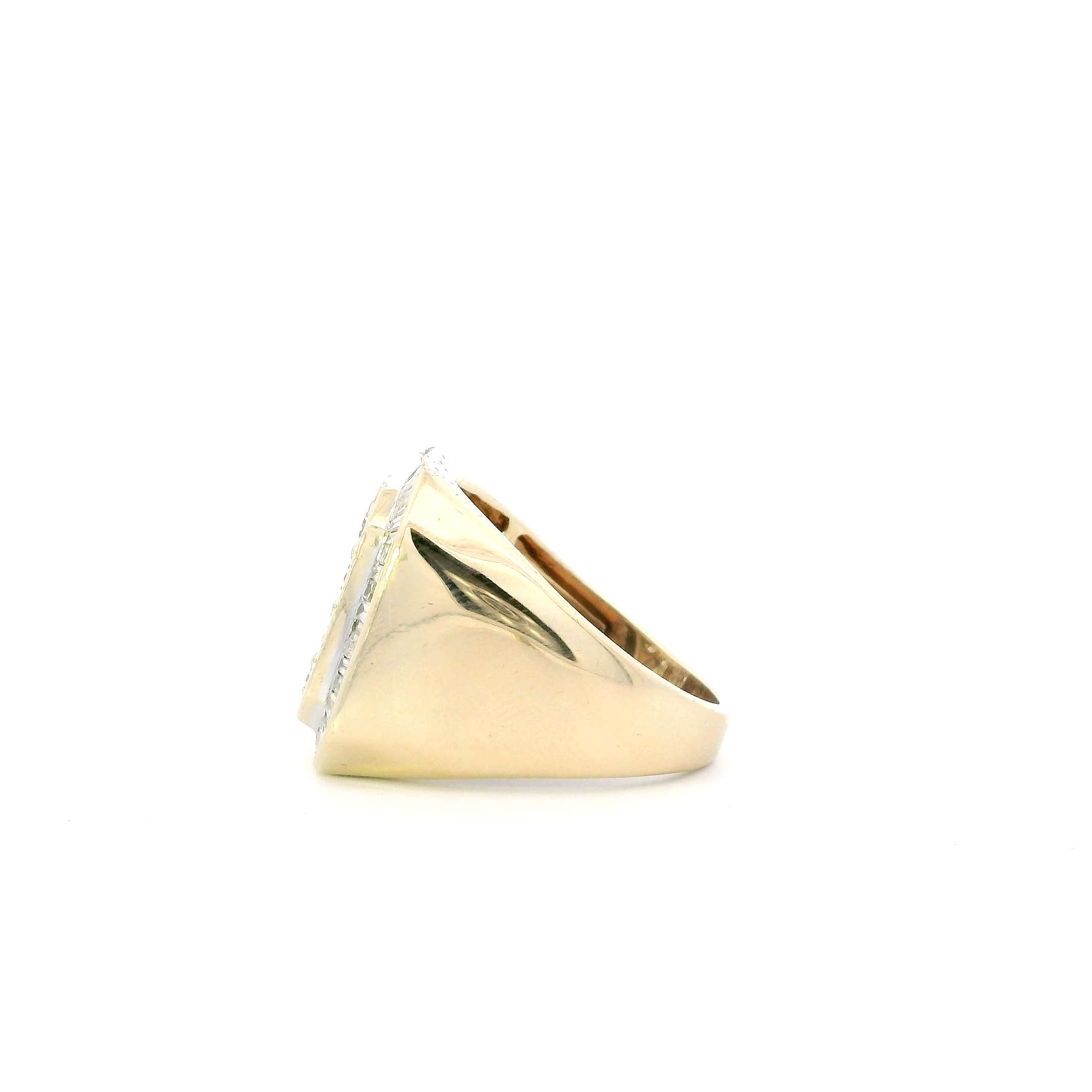 10K Yellow Gold Diamond Men's Ring - 2.40ct