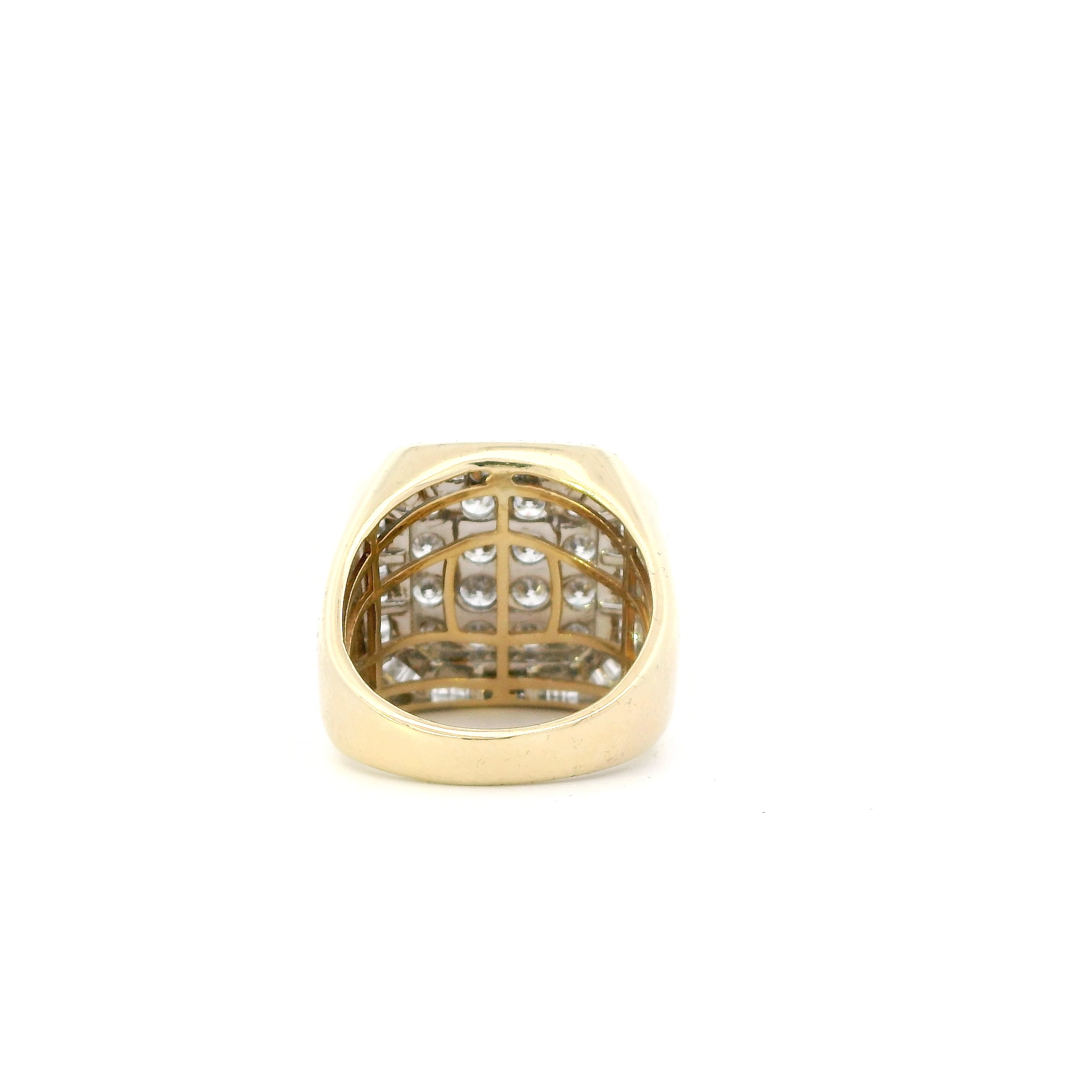 10K Yellow Gold Diamond Men's Ring - 2.40ct