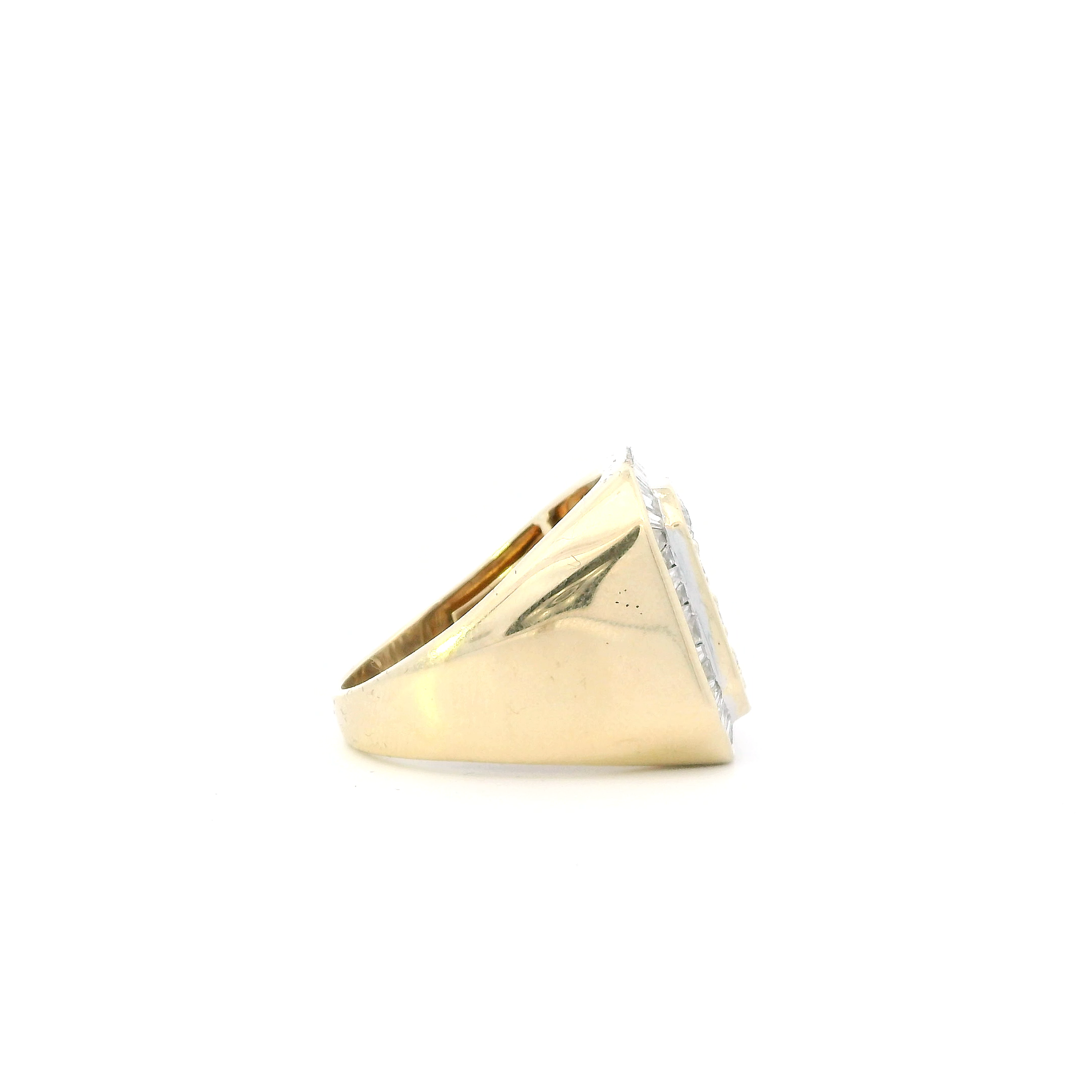 10K Yellow Gold Diamond Men's Ring - 2.40ct