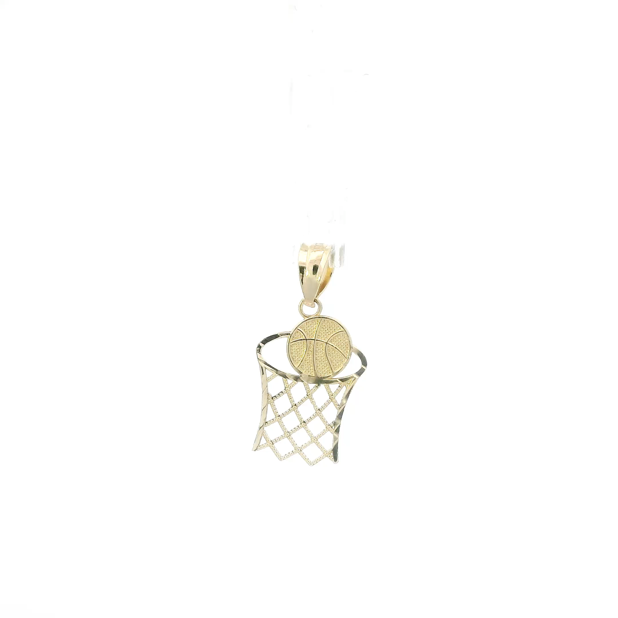 10K Yellow Gold Basketball Pendant