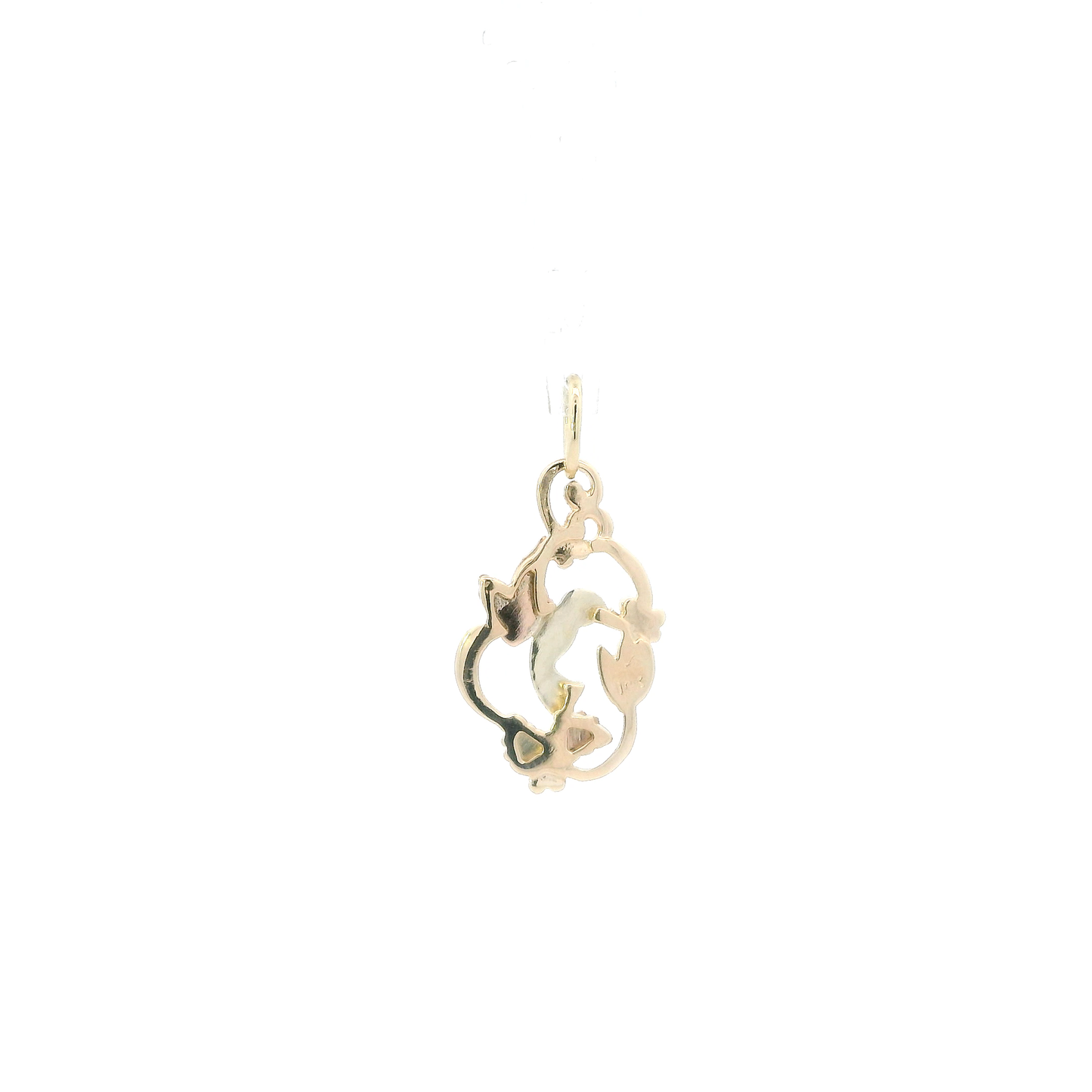 10K Yellow & Rose Gold Hummingbird Pendant