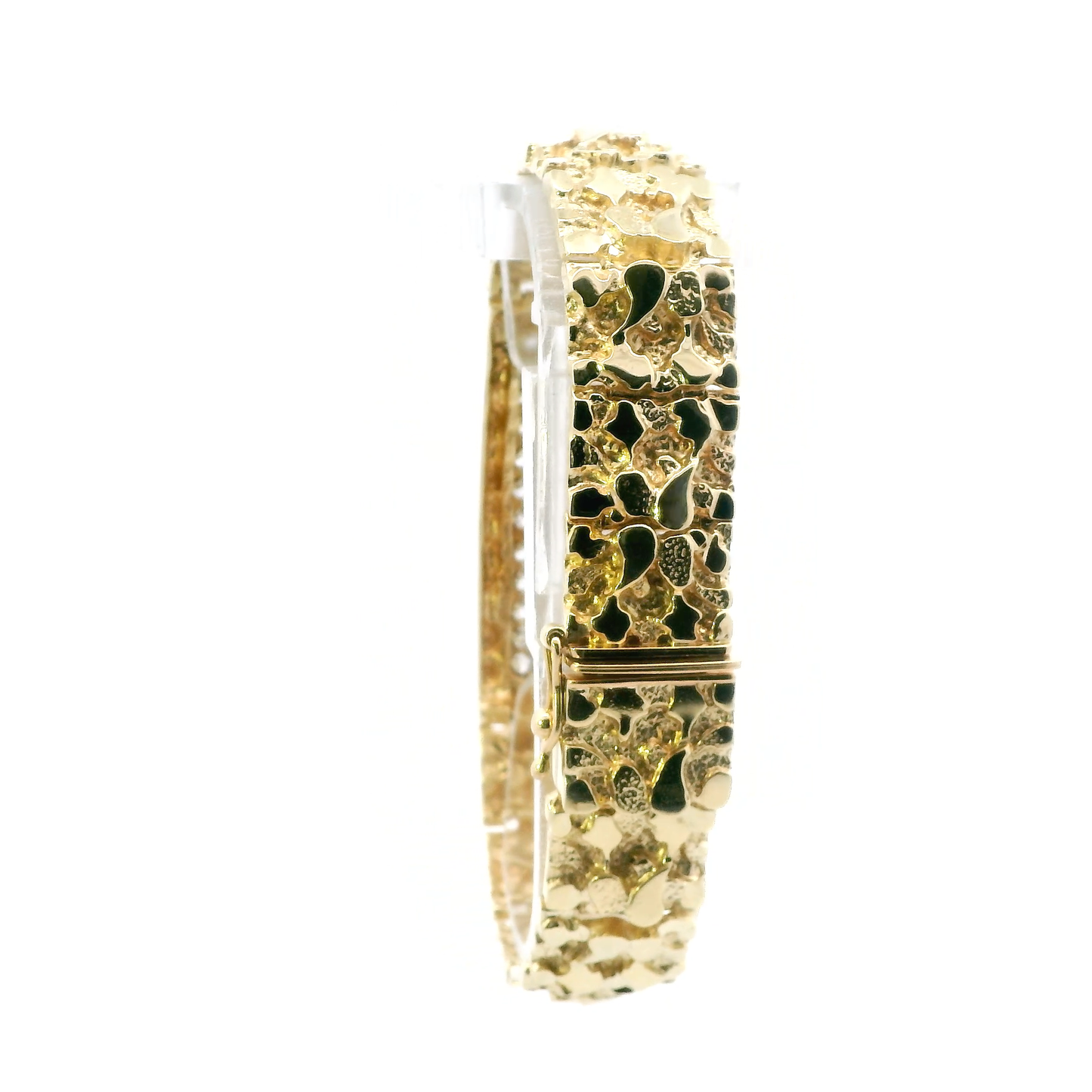 14K Yellow Gold 8" Diamond Nugget Bracelet-4.05CT