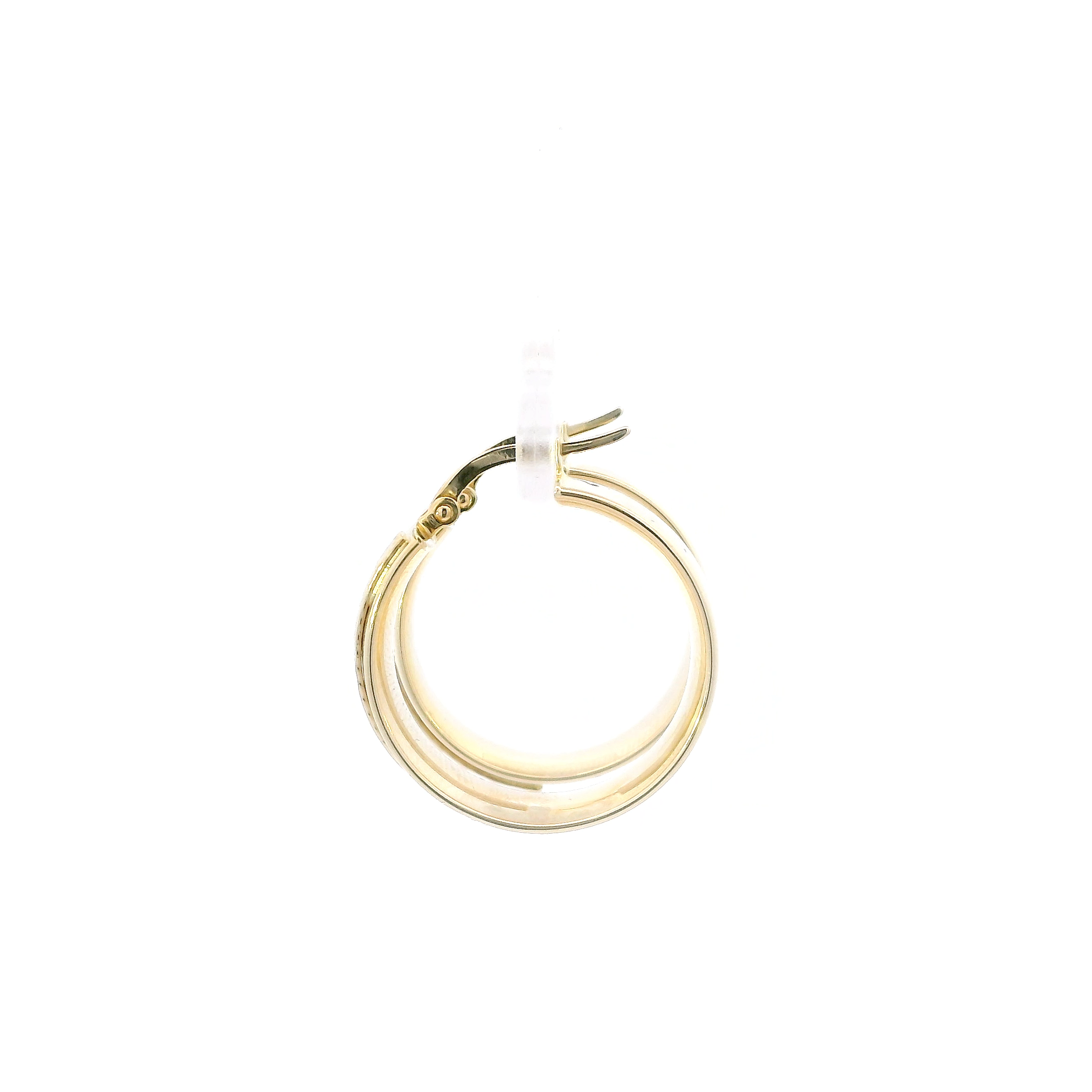 14K Yellow Gold Hollow Hoop Earrings