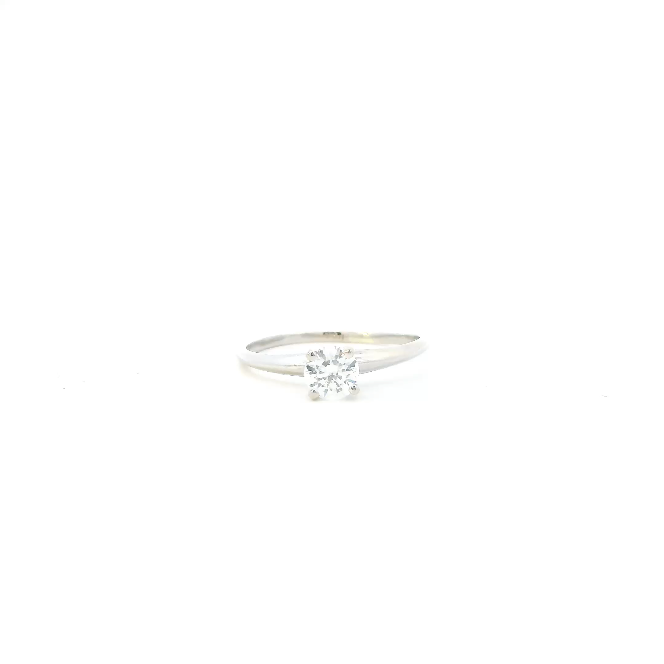 14K White Gold Lab Grown Solitaire Diamond-0.58ct