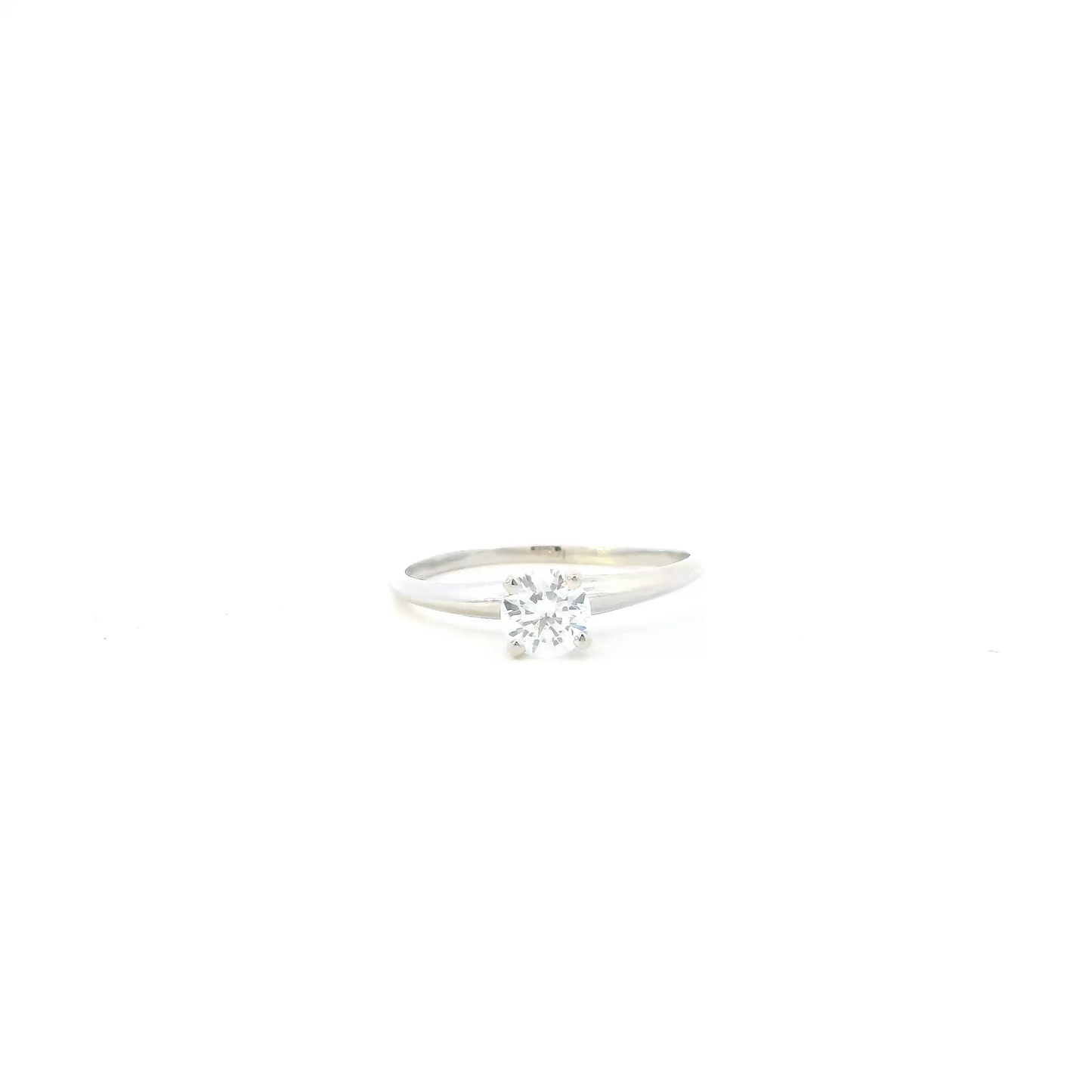14K White Gold Lab Grown Solitaire Diamond-0.58ct